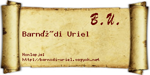 Barnódi Uriel névjegykártya